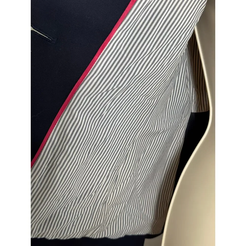 J. Crew‎ Womens Mayfair Pleated Back Navy Blazer Size 2